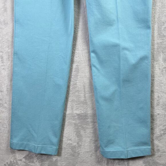 St John Sport Jeans Bright Blue Women's 4 Straight Leg Pants FLAWS* Cotton Blend - Picture 15 of 16